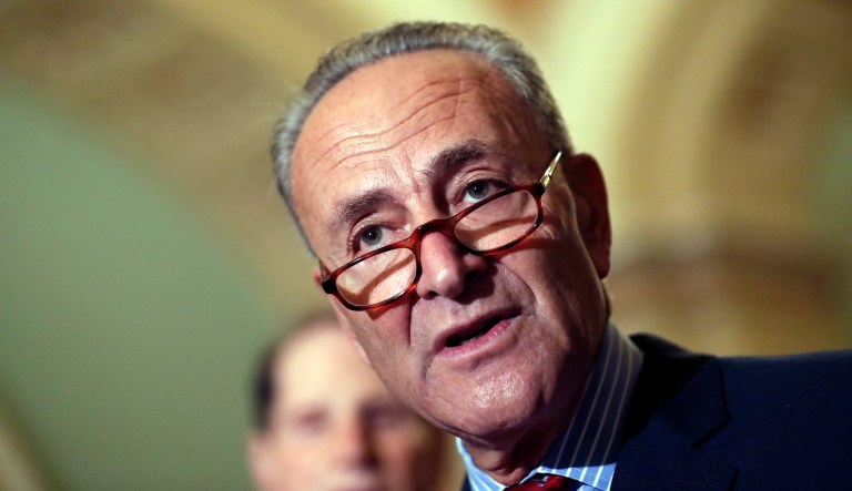 Senate Minority Leader Chuck Schumer on Friday blasted the Trump administration for its decision to allow more employers to opt out of Obamacare's birth control mandate. (AP Photo/Alex Brandon)