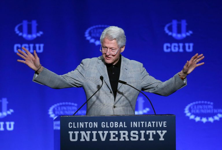 Former President Bill Clinton, Founding Chairman, Clinton Global Initiative, speaks at the 2015 Meeting of Clinton Global Initiative University at the University of Miami on March 7, 2015 in Coral Gables, Fla. (Photo by Joe Raedle/Getty Images)