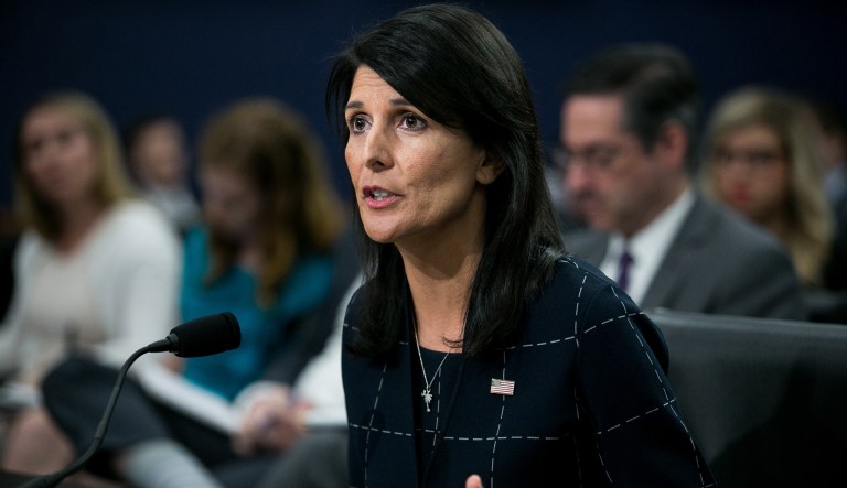Citizens for Responsibility and Ethics in Washington says Haley engaged in political activity when she retweeted President Trump's call to vote for a South Carolina Republican. (Graeme Jennings/Washington Examiner)