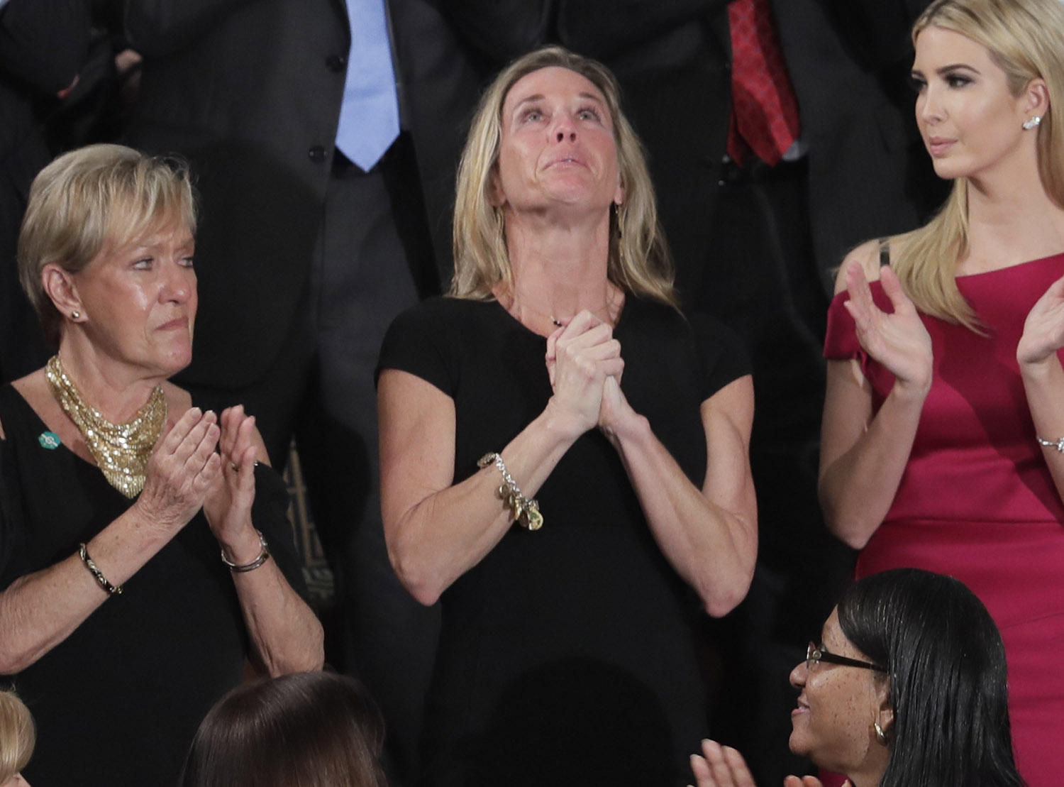 About that moment last night with Carryn Owens, the widow of the slain Navy SEAL