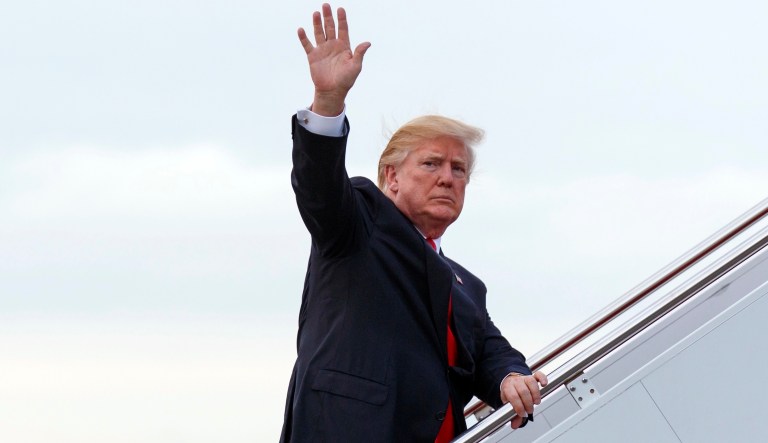 President Trump visited Atlanta Monday for the championship game between the University of Georgia and the University of Alabama. (AP Photo/Evan Vucci, File)