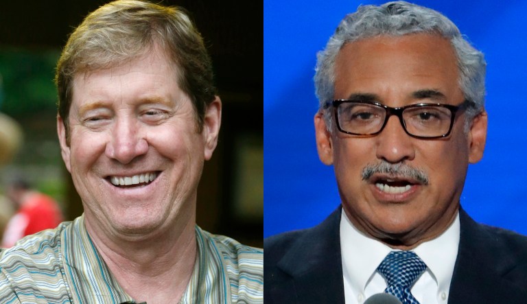 Reps. Jason Lewis, R-Minn., and Bobby Scott, D-Va., introduced the Safe, Accountable, Fair and Effective Justice Act. (AP Photos)