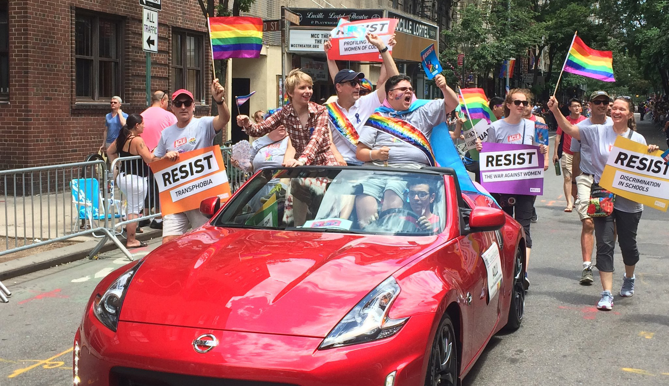 Chelsea Manning rides in first NYC Pride march since being freed