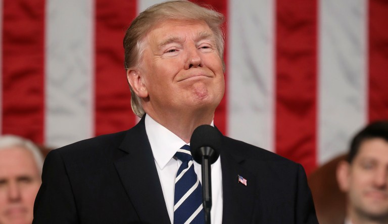 Eighty-two percent of voters told pollsters they considered it very or somewhat important for Trump to discuss healthcare during his primetime speech to Congress on Jan. 30, per the Morning Consult and Politico. (Jim Lo Scalzo/Pool Image via AP)