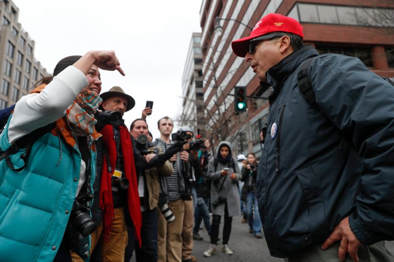 The unhinged post-election behavior of America's progressives and their media enablers proceeds unabated. (AP Photo/John Minchillo)