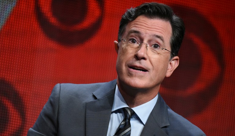 Stephen Colbert used his program to call on President Trump to resign in the wake of his decision to fire former FBI Director James Comey. (Photo by Richard Shotwell/Invision/AP, File)