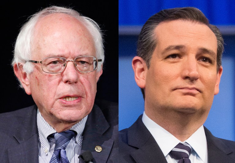 Vermont Sen. Bernie Sanders and Texas Sen. Ted Cruz will square off in a one-on-one debate over the future of the Affordable Care Act. (AP Photos)