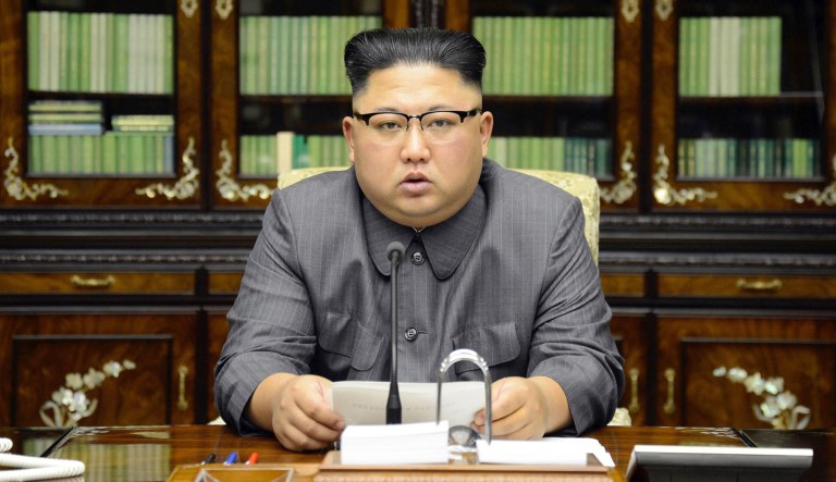 If you find yourself feeling a tingle of approval for North Korea's murderous despot because he threatened the president of the U.S., it's time you step away from politics. If you find yourself equating the unquestionably evil dictator Kim Jong Un with President Trump, it's time to re-examine your values. (Korean Central News Agency/Korea News Service via AP)
