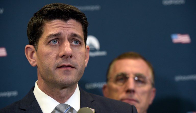 After encouraging his mistress to have an abortion, Rep. Tim Murphy, a self-described pro-life conservative, (pictured right) announced on Wednesday he wouldn't seek reelection after his term expired. Apparently, that half-measure wasn't good enough. In a Thursday statement, Speaker Paul Ryan (pictured left) announced that Murphy would be leaving Congress in less than three weeks. (AP Photo/Susan Walsh)