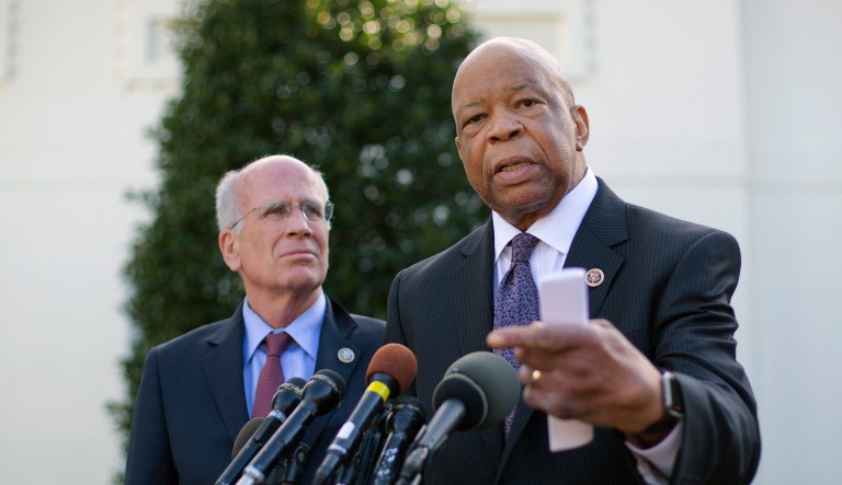 Rep. Elijah Cummings, D-Md., and Rep. Peter Welch, D-Vt., who met with President Trump earlier this year over tackling drug prices, are dismayed at the lack of action from the White House. (AP Photo/Pablo Martinez Monsivais)