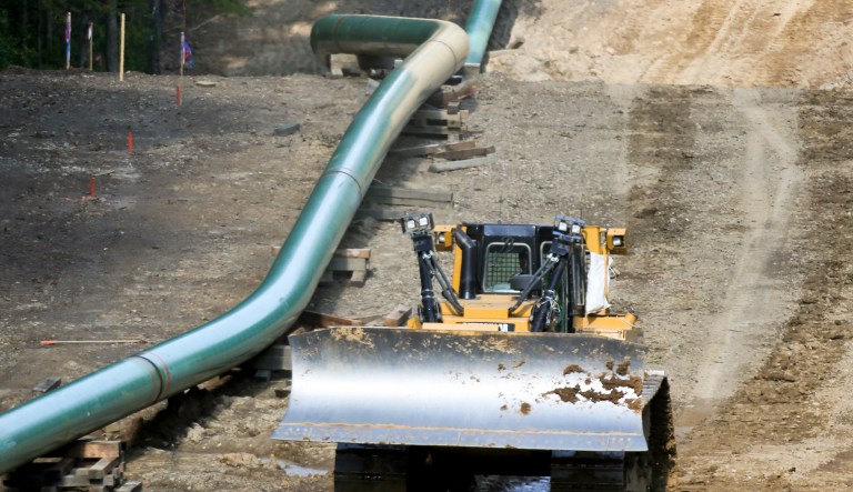 More than 100 organizations planned and endorsed the protest on Wednesday, mostly local and national environmental groups. There are more than 40 pipelines set to be considered by the Federal Energy Regulatory Commission. (AP Photo/Keith Srakocic)