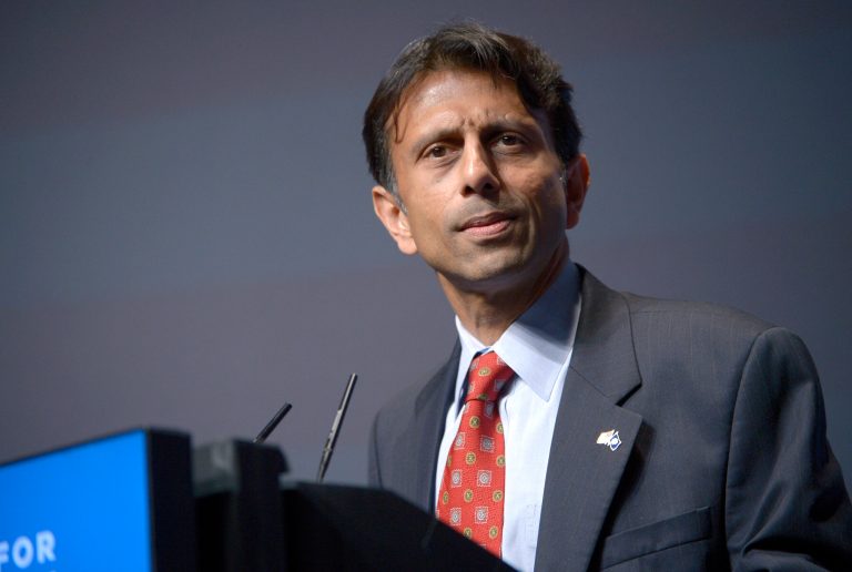   In this Aug. 30, 2013, photo, Louisiana Gov. Bobby Jindal speaks at the Americans for Prosperity Foundation's Defending the American Dream Summit in Orlando. Jindal on Wednesday, Sept. 18, 2013. demanded that federal officials abandon their challenge of his stateâs voucher system, accusing the Justice Department of being more interested in doing favors for teacher unions than helping students. (AP Photo/Phelan M. Ebenhack)  