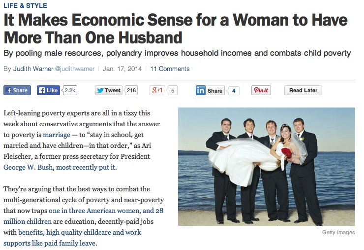 Time Magazine Endorses ‘Polyandry’