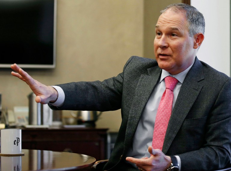 President Obama's EPA overreached its authority. Pruitt will restore the agencies constitutional role. (AP Photo/Sue Ogrocki)