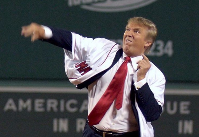 Hopefully, Trump will find another time to throw out a first pitch to continue the presidential tradition. (CJ GUNTHER/EPA/REX/SHUTTERSTOCK)