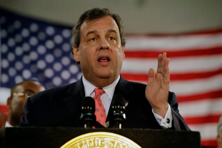 New Jersey Gov. Chris Christie is set to take the oath of office for a second term Tuesday. (AP Photo)