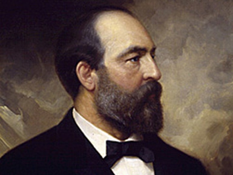 Portrait of President James Garfield. (Image courtesy ofÂ Ole Peter Hansen Balling via Wikimedia Commons)
