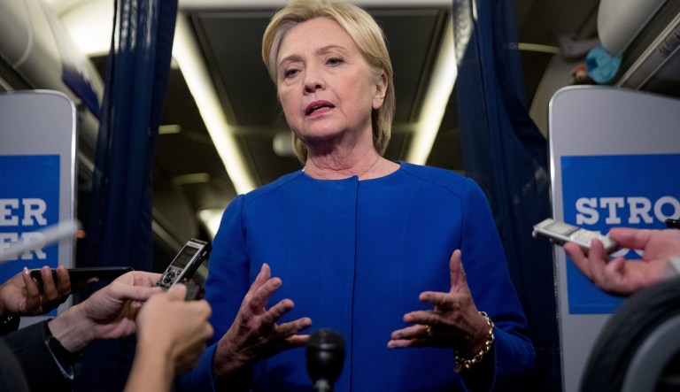 Hillary Clinton alleged that the Russians, Russian-affiliated groups and certain Trump associates conspired to distract journalists from the GOP nominee's scandals. (AP Photo/Andrew Harnik)