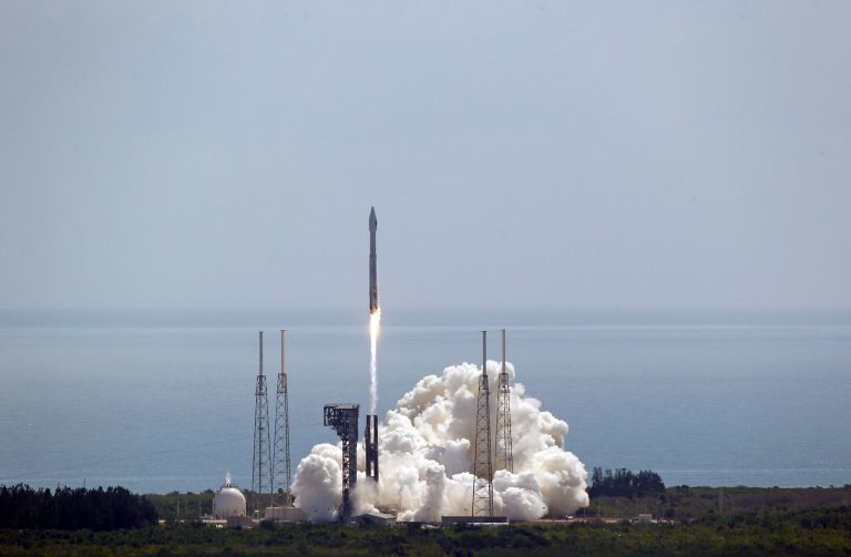 Orbital ATK, received permission from Glenn's widow Annie, to name the spacecraft after husband shortly after his death in December. (AP Photo/John Raoux)