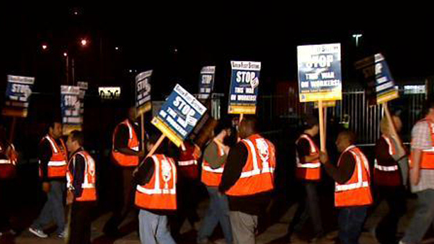 CBS Los Angeles: Port of LA truck drivers strike over unfair labor practices