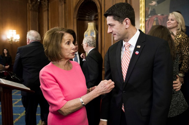 Nancy Pelosi is demanding the House GOP produce a price tag and other details about their proposal to replace Obamacare. (AP Photo/Cliff Owen)