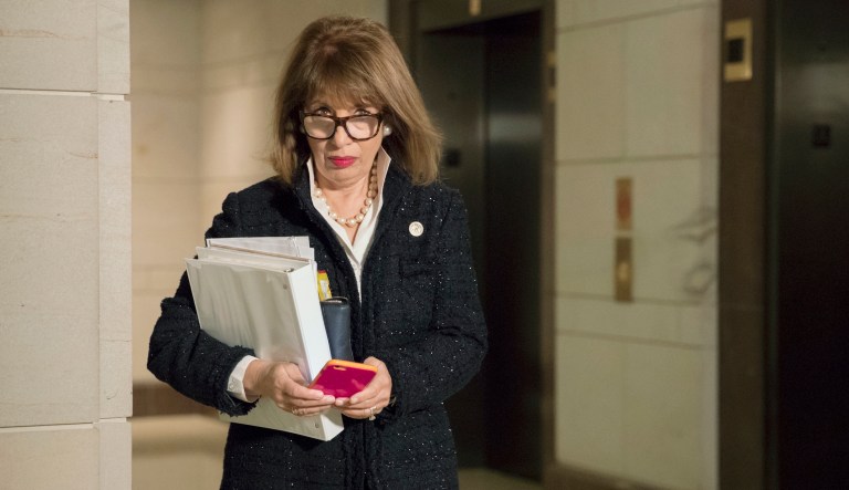 Rep. Jackie Speier, D-Calif., is encouraging lawmakers to wear black to President Trump's State of the Union in a similar form of protest against sexual misconduct as that practiced at this year's Golden Globes Awards ceremony. (AP Photo/J. Scott Applewhite)