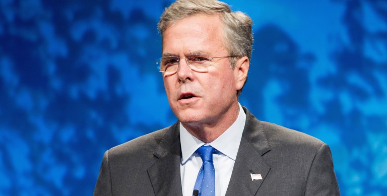 Former Florida Gov. Jeb Bush speaks at a Tennessee Republican Party fundraiser in Nashville, Tenn., on Saturday, May 30, 2015. (AP Photo/Erik Schelzig)