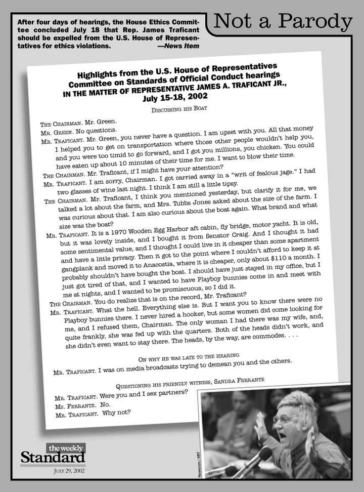 Jim Traficant defends himself.