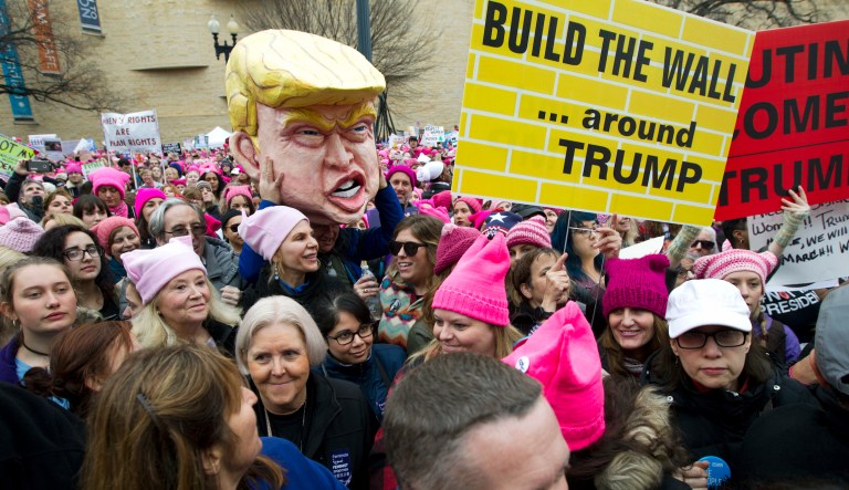 This week, the media fawned over the Women's March, and last week, they tried to rewrite Civil Rights history by making Martin Luther King a socialist.(AP Photo/Jose Luis Magana)