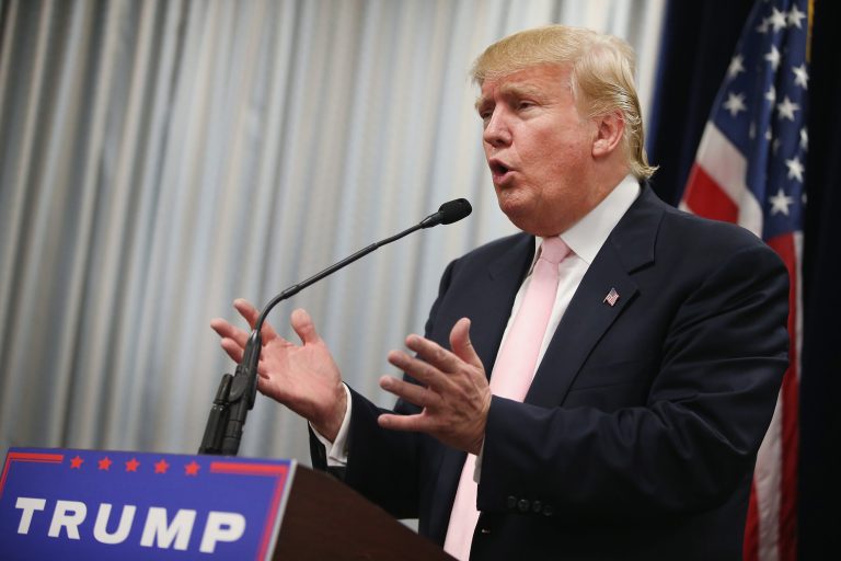 A confident Donald Trump declared he will win the African-American and Hispanic vote. (Scott Olson/Getty Images)