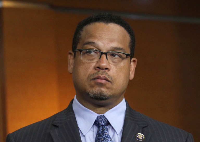 A super liberal magazine endorsed Rep. Keith Ellison, D-Minn., to be the next chairman of the Democratic National Committee. (AP Photo/Lauren Victoria Burke)