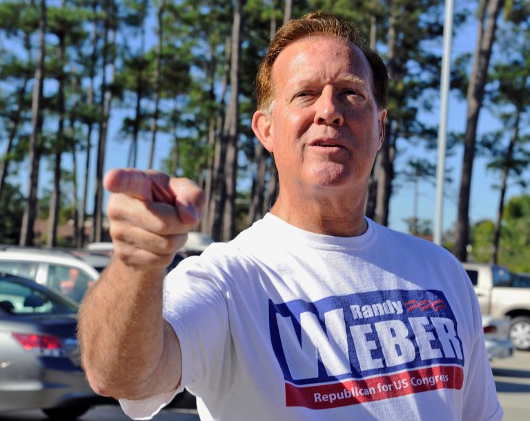 Rep. Randy Weber, R-Texas, compared President Obama to Adolf Hitler, criticizing the former's failure to go to Paris over the weekend for an anti-terrorism rally attended by dozens of other world leaders. (AP File/Pat Sullivan)