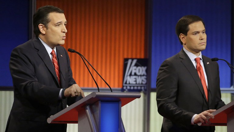 Both Ted Cruz and Marco Rubio are making the case that they will pick up votes as other candidates drop out of the race. (AP File Photo/Chris Carlson)