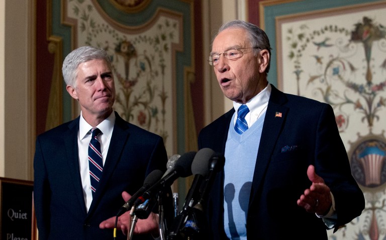 In a statement, Senate Judiciary Committee Chairman Chuck Grassley thanked Neil Gorsuch for returning the questionnaire promptly and for going to 