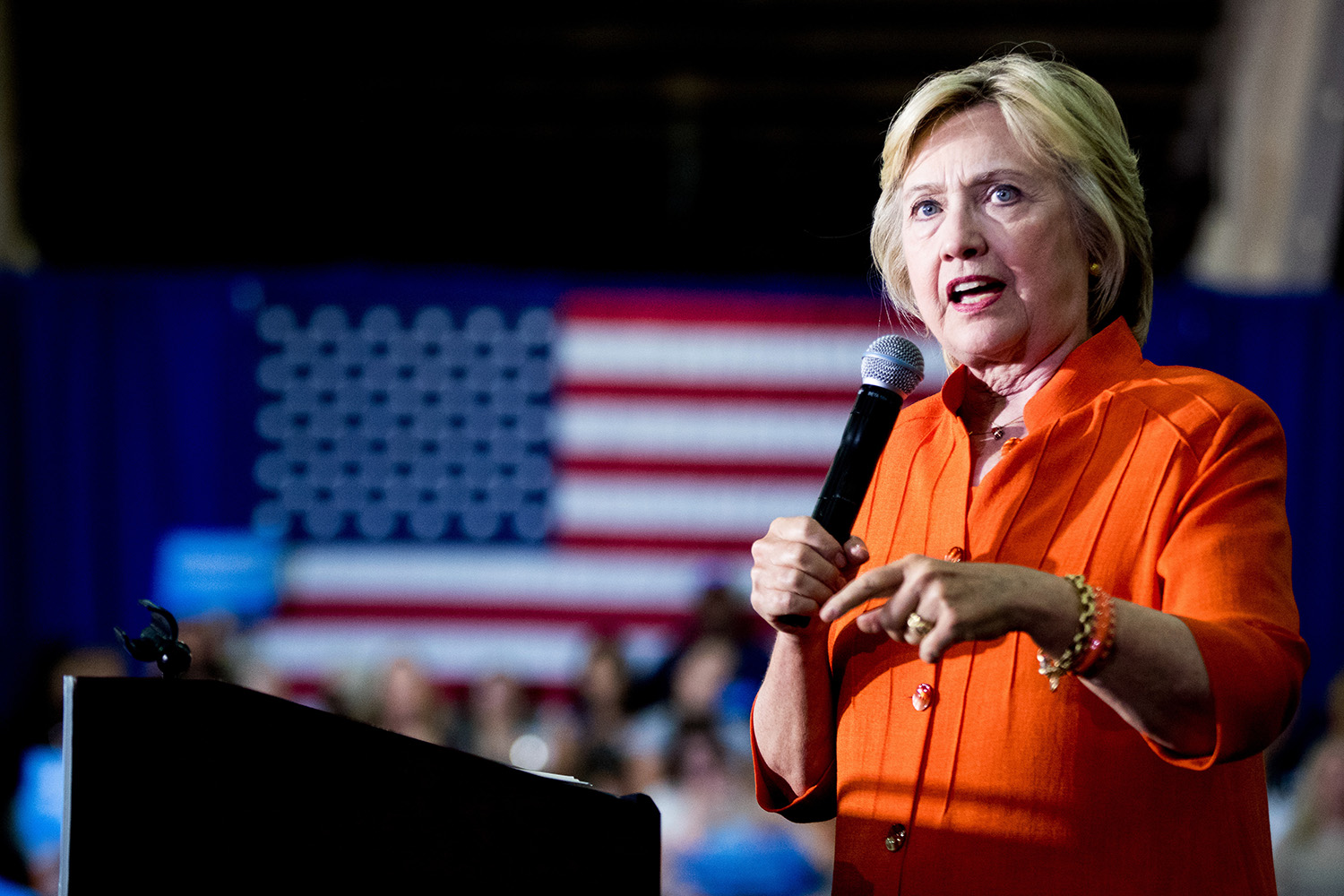 Clinton accepts debate invitations, dares Trump to join her