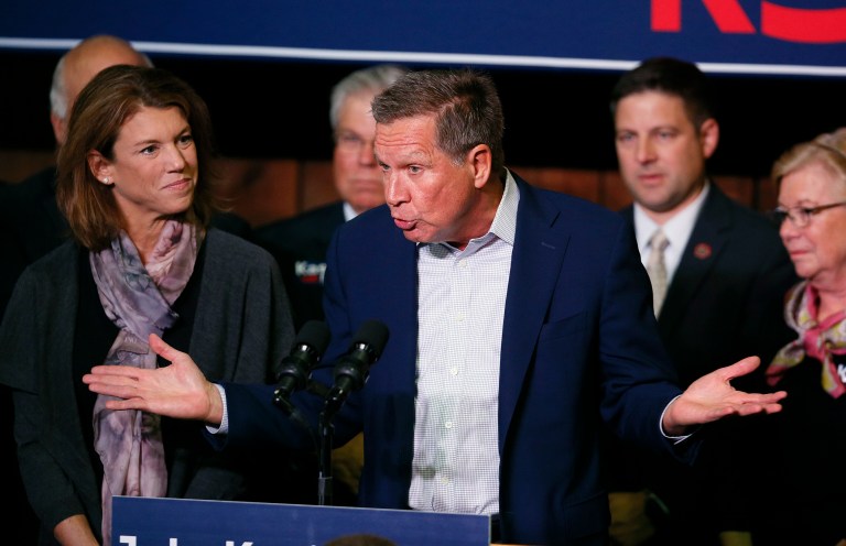 During a send-off rally in Ohio on Tuesday, Kasich lambasted the Republican field for how 