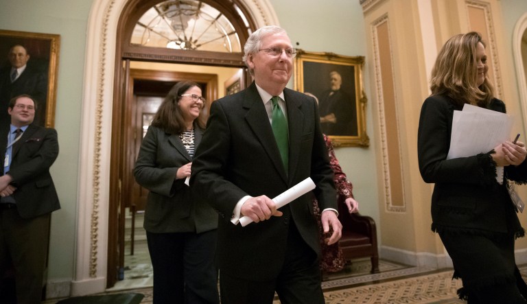 Senate Majority Leader Mitch McConnell's move to end debate on four amendments related to immigration means the Senate could finally hold a few votes on Thursday. (AP Photo/J. Scott Applewhite)