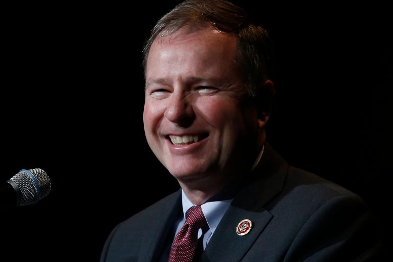 After Rep. Doug Lamborn, R-Colo., heard reports about park officials threatening to arrest elderly veterans visiting the World War II memorial, he went down to the monument site to see it for himself. (AP Photo)