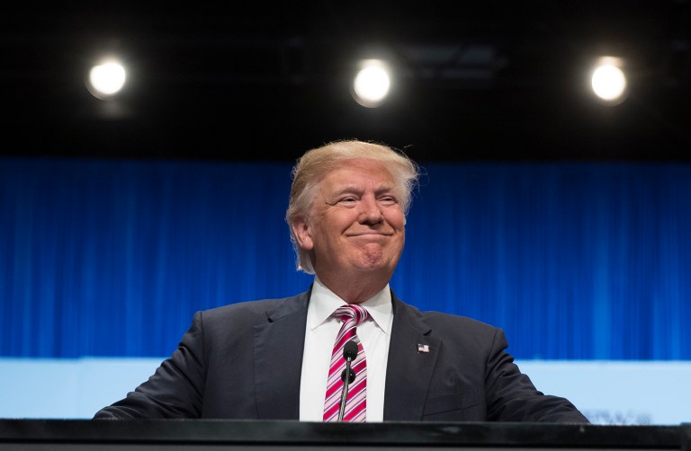 Republican presidential candidate Donald Trump speaks during a Veterans of Foreign Wars convention, Tuesday, July 26, 2016, in Charlotte, N.C.. (AP Photo/Evan Vucci)