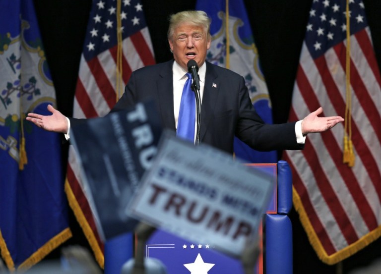 Donald Trump plans to attend California's GOP state convention on Friday before traveling to Virginia on Saturday for Old Dominion's GOP state convention at James Madison University. (AP Photo)