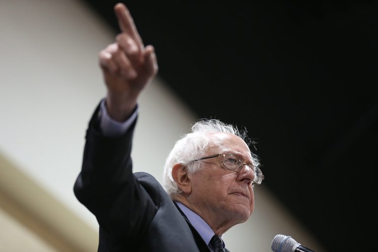 Sen. Bernie Sanders delivers remarks at the South Carolina Democratic Party state convention April 25, 2015 in Columbia, S.C. (Photo by Win McNamee/Getty Images)