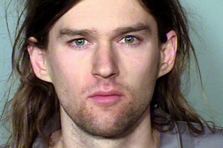 The 24-year-old man was part of a group that unleashed mace, fireworks and air horns at a pro-Trump rally. (Ramsay County Sheriff's Office via AP)