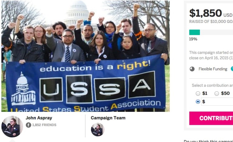 The group launched a funding campaign for those who would get arrested during their federal budget protests. (Screenshot)