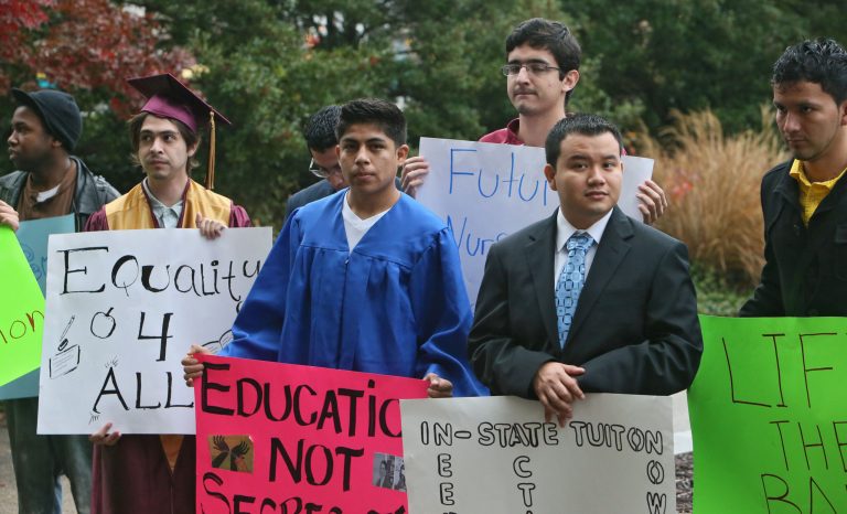A New Jersey Assembly committee is expected to advance a bill granting cheaper in-state tuition to students living in the U.S. illegally. A dozen states have similar laws, including Texas.(AP/Atlanta Journal-Constitution, Bob Andres)