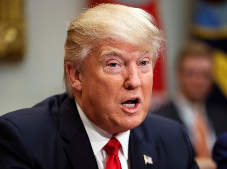 President Trump will sign an executive order Friday that will direct the Treasury secretary to review the 2010 Dodd-Frank financial oversight law, which reshaped financial regulation after the 2008-09 financial crisis. (AP Photo/Pablo Martinez Monsivais)