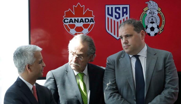 Be extremely skeptical of the suggestion that this has anything to do with tolerance or inclusivity. The World Cup is absurdly corrupt. (AP Photo/Mark Lennihan)