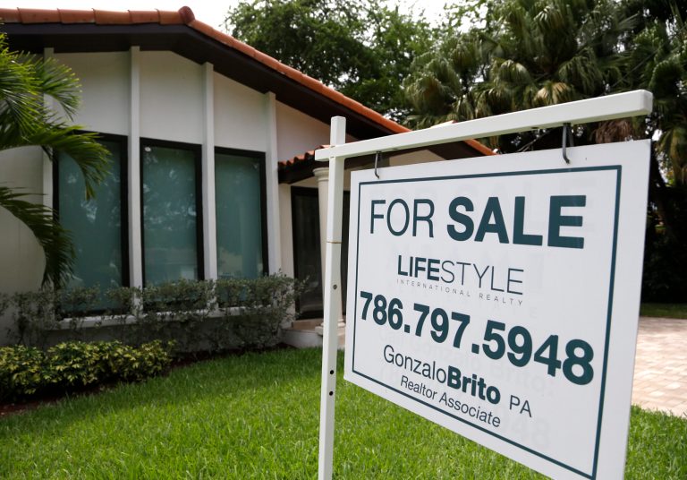 The National Association of Realtors reports on sales of existing homes in August on Monday. (AP Photo/Lynne Sladky)