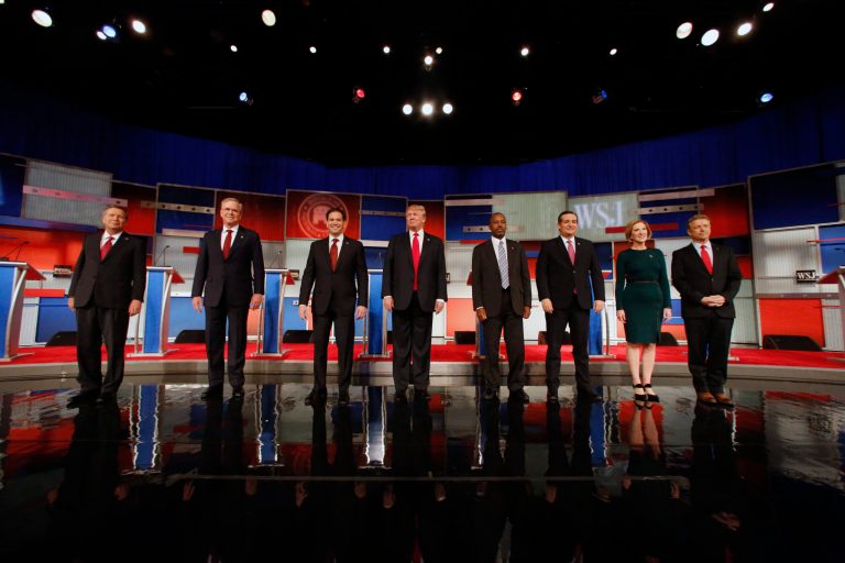 Front-runner Donald Trump and underdog Rand Paul lined up against U.S. intervention in the Middle East and elsewhere, arguing that Washington could neither fiscally afford, nor should it politically shoulder, the burden of robust military leadership overseas. (AP Photo)