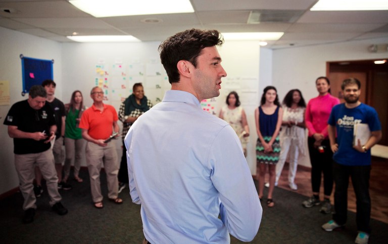 The campaign is set to attract as much as $50 million in total spending, a record for a House race. (AP Photo/David Goldman)