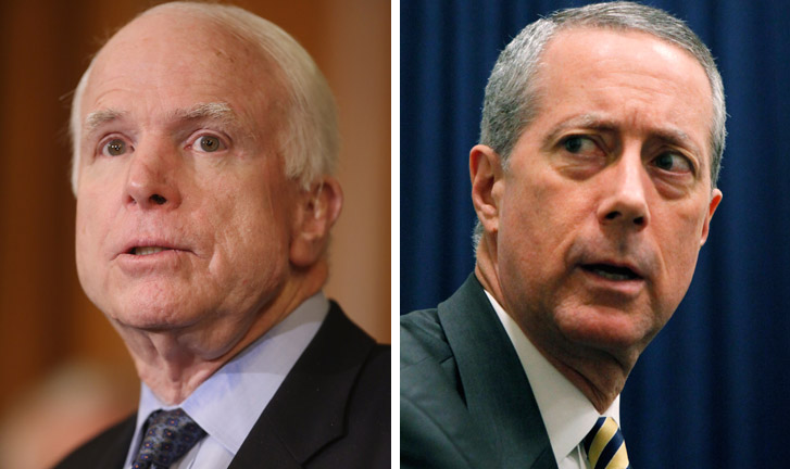Negotiations between Sen. John McCain, left, Rep. Mac Thornberry should be 